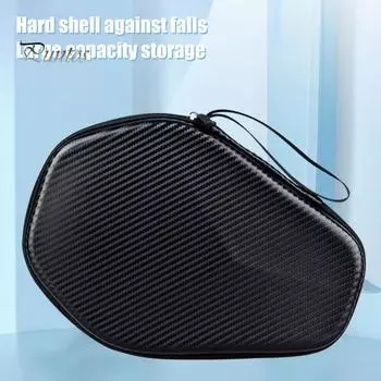 Чехол для ракетки для настольного тенниса, водонепроницаемый чехол для хранения ракетки для пинг-понга, шестиугольная сумка для ракетки для дома, школы, спортзала чёрный