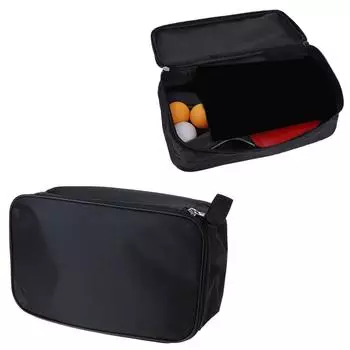 Чехол для ракетки для настольного тенниса, сумка из ткани Оксфорд, сумка для сетки для пинг-понга, сумка для сетки для ракетки для настольного тенниса, аксессуары для пинг-понга чёрный