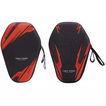 Чехол для ракетки для настольного тенниса, прочный, с дополнительной поддержкой, водонепроницаемый, подходит для 2 ракеток T A