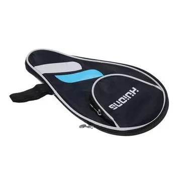 Чехол для ракетки для настольного тенниса PATIKIL, сумка для переноски ракетки для настольного тенниса с карманом для мячей, цвет синий, белый