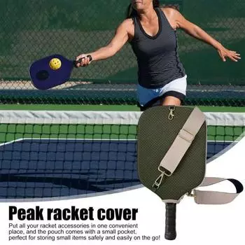 Чехол для ракетки Pickleball из неопрена, чехол для ракетки Pickleball, сумка для защиты ракетки Pickleball с плечевым ремнем армия зеленый