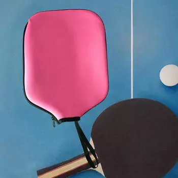 Чехол для ракетки Pickleball Paddle, чехол из неопрена, защитит вашу ракетку от царапин, молния розовый