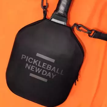 Чехол для ракетки Pickleball, съемный регулируемый плечевой ремень для тренировок чёрный