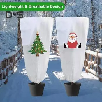 Чехол для растений на молнии для защиты от замерзания, многоразовые зимние противоморозные чехлы для деревьев для уличных растений, защита от птиц XXL белый