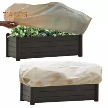 Чехол для растений от холода, прямоугольный, зимний, не замерзающий чехол, чехол для защиты от замерзания с завязкой для уличных цветников 100cm белый