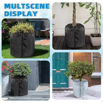 Чехол для растений от холодной погоды для использования в горшках и саду S чёрный