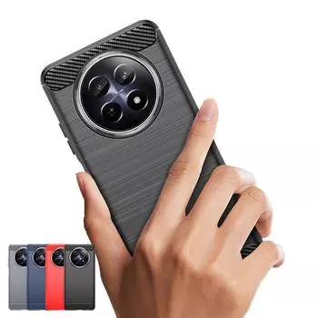 Чехол для Realme 12 Чехол для Realme 12+ Pro Plus 5G Чехол для телефона из матовой резины Противоударный защитный чехол для задней панели из ТПУ для Realme 12 5G Realme 12 4G чёрный