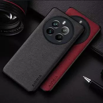 Чехол для Realme 12 Pro Plus, легкий прочный простой текстильный кожаный чехол для Realme 12 Plus, чехол Funda realme 12 pro plus оранжевый