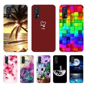 Чехол для Realme 7 для OPPO Realme 7 Pro, противоударный мягкий силиконовый чехол из ТПУ для задней панели телефона Realme7 7Pro, чехол-бампер, чехол Realme 7