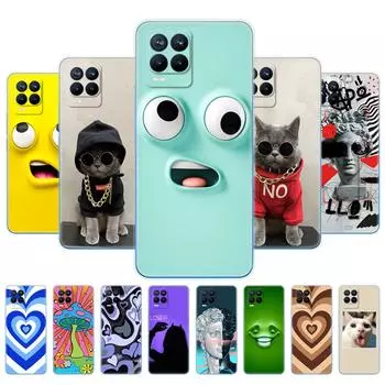 Чехол для Realme 8 5G 4G, задняя крышка для Realme 8 Pro, чехол для Realme 8i, чехол для Realme8 4G 8Pro 8 i, чехол для телефона, мягкий силиконовый чехол из ТПУ Realme 8 4G