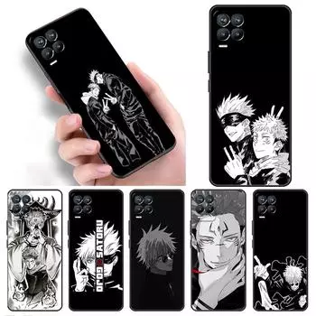Чехол для Realme 8 C21y GT Neo 2 3 8i C21 7 C11 6 C12 C35 C3 GT 9 Pro C12, чехол из ТПУ для телефона, милый чехол для телефона Jujutsu Kaisen Gojo Satoru, аниме Realme 8i