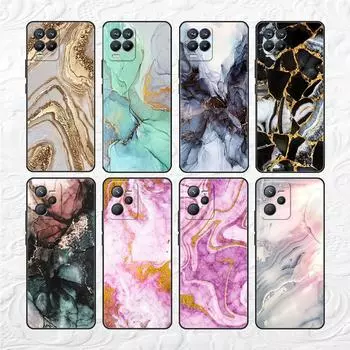 Чехол для Realme 8 C21y GT Neo 2 3 8i C21 7 C11 6 C12 C35 C3 GT 9 Pro C12 Master Funda, чехол для телефона, мраморный Realme 8i