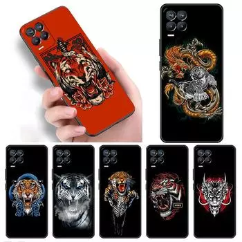 Чехол для Realme 8 C21y GT Neo 2 3 8i C21 7 C11 6 C12 C35 C3 GT 9 Pro C12, силиконовый чехол из ТПУ для телефона с изображением тигра и животного Realme 8i