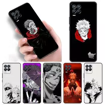 Чехол для Realme 8 C21y GT Neo 2 3 8i C21 7 C11 6 C12 C35 C3 GT 9 Pro C12, силиконовый чехол для телефона из ТПУ, милый чехол для телефона Jujutsu Kaisen Anime Realme 8i