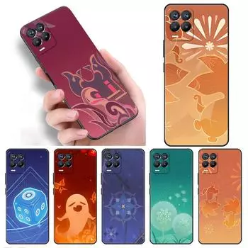 Чехол для Realme 8 C21y GT Neo 2 3 8i C21 7 C11 6 C12 C35 C3 GT 9 Pro C12 силиконовый чехол для телефона TPU Genshin Impact Logo Realme 8i