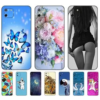 Чехол для Realme C11, мягкий силиконовый чехол из ТПУ для OPPO Realme C11 C 11 RealmeC11, чехол для телефона RMX2185, бампер, черный чехол из ТПУ For Realme C11