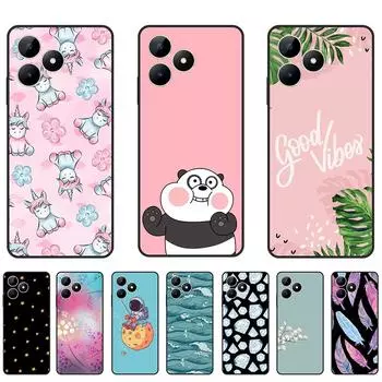Чехол для Realme C53, милый мультяшный чехол для RealmeC53, силиконовый бампер 6,74 дюйма, ультратонкий RMX3760, полная защита, гибкий C53-Style 1