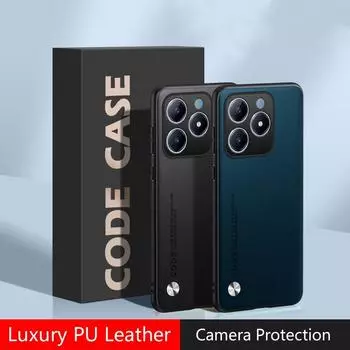 Чехол для Realme C63 C61 Narzo N63 4G, роскошный кожаный противоскользящий чехол для телефона для Realme Narzo N63 4G, противоударный бампер For Realme C63 чёрный