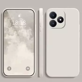 Чехол для Realme C75 C61 C63 C51 C53 C67 C55 10 11 12 13 Plus 14 Realme Note 50 60 GT 6T 7 Pro Противоударный чехол Realme Note 60 белый