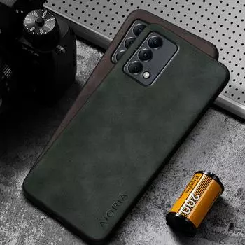 Чехол для Realme narzo n53 GT3 GT2 Pro Master Edition neo 3 2 5 6 se Q3 Pro Carnival Edition Роскошный чехол из искусственной кожи для Realme gt master Case Realme Narzo N53 зелёный