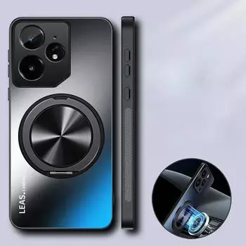 Чехол для Realme Neo 7 GT7 Pro GT 6T Neo 6 SE Luxury AG Matte Ring Магнитная задняя крышка для Realme Neo7 GT 7Pro Противоударный бампер For Realme Neo 7 белый