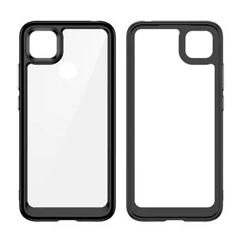 Чехол для Redmi 10A, чехол для Xiaomi Redmi 10A, жесткий прозрачный цветной противоударный чехол-бампер для чехлов Redmi 10C 9C 10A For Redmi 9C прозрачный черный