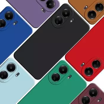 Чехол для Redmi 13C для Xiaomi Redmi 13 C 13C, чехол 6,74 дюйма, полная защита объектива камеры, новый жидкий силиконовый противоударный бампер For Redmi 13C фиолетовый