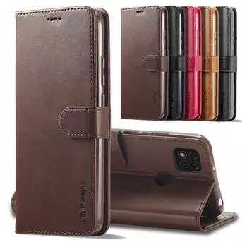 Чехол для Redmi 9C, кожаный винтажный чехол для телефона Hoesje Redmi 9C, откидной магнитный чехол-бумажник для Xiaomi Redmi 9C, чехол Redmi 9C чёрный