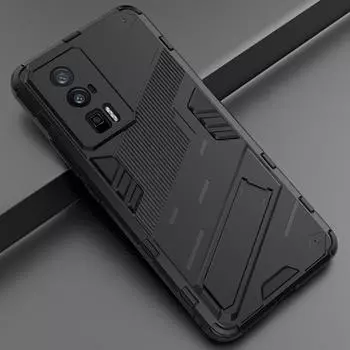 Чехол для Redmi K60 Pro, прочный противоударный защитный чехол с магнитным держателем и подставкой для телефона Xiaomi Redmi K60 K60Pro, силиконовая задняя крышка For Redmi K60 розы красного