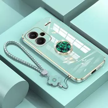 Чехол для Redmi Note13 pro+ с ремешком, роскошный чехол с бриллиантовым держателем для Redmi Note 13 pro plus, чехлы-подставки Note13proplus Redmi note13proplus&Case & Holder бежевый