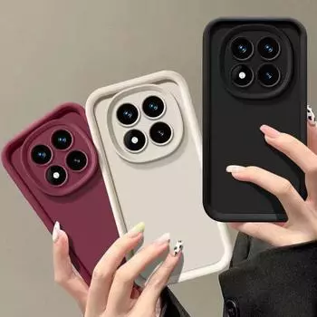 Чехол для Redmi Note14 Pro 4G, чехол для телефона Redmi Note14 Pro 5G, чехол для Note 14 Pro + гибридный противоударный бампер Curly Wave, мягкие чехлы Redmi Note14 Pro 4G