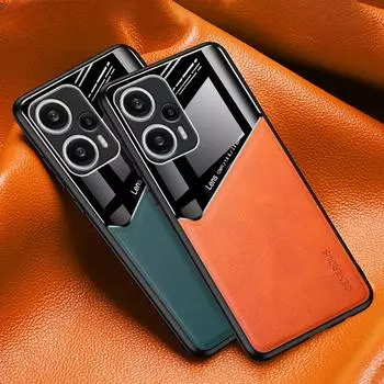 Чехол для Redmi Note 12 Turbo 5G, роскошный кожаный чехол для телефона Xiaomi Poco F5 Pro, магнитный силиконовый чехол с полной защитой For Poco F5 чёрный