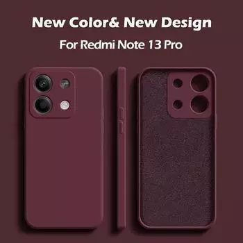 Чехол для Redmi Note 13 Pro 4G, жидкий силиконовый мягкий чехол из ТПУ для Xiaomi Redmi Note 13 Note13pro Plus Note13 Pro 5G, чехол для телефона Redmi Note 13 Pro 4G