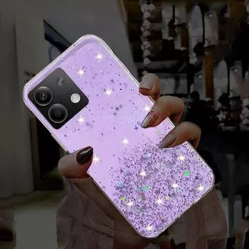 Чехол для Redmi Note 13, роскошные блестящие мягкие чехлы для телефонов с блестками для Xiaomi Redmi Note 13 Note13 Pro Plus 4G 5G, противоударная прозрачная задняя крышка из ТПУ For Redmi Note 13Pro Plus чёрный