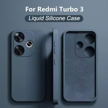 Чехол для Redmi Turbo 3 Turbo3 5G, роскошный квадратный жидкий силиконовый чехол для телефона Xiaomi Redmi Turbo 3 Turbo3, противоударный, мягкий, задняя крышка For Redmi Turbo3 белый
