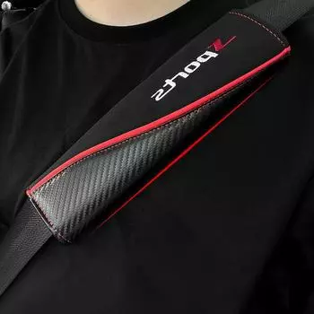 Чехол для ремня безопасности автомобиля из замши с узором из углеродного волокна, плюшевый чехол для ремня безопасности автомобиля, наплечник, аксессуары для салона автомобиля