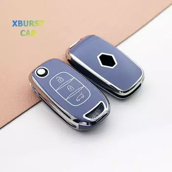 Чехол для Renault Kadjar Captur Megane Sandero Stepway Logan Clio 5 2022 Arkana 2020 2021 Kwid 2023 TPU чехол для автомобильного выкидного ключа