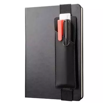 Чехол для ручки из искусственной кожи с регулируемыми ремнями, держатель для карандашей, чехол для школьного блокнота синий