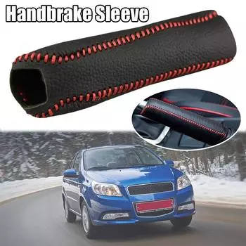 Чехол для ручного тормоза из искусственной кожи для салона автомобиля, коробка передач, аксессуары для ручного тормоза автомобиля Decora Z2H4