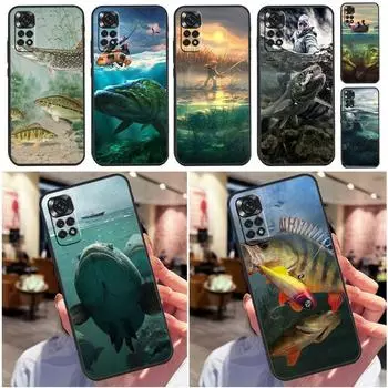 Чехол для рыболовных снастей Fish для Xiaomi Redmi Note 10 11 Pro 9 8 12 Pro Note 9S 8T 10S 11S 10C 9A 9C 9T 10A Funda Redmi Note 10 4G