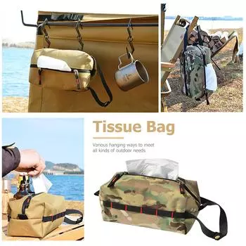 Чехол для салфеток из водонепроницаемой ткани Оксфорд, бумажный чехол для салфеток, диспенсер для салфеток для лица, держатель, сумка для хранения для кемпинга на открытом воздухе, походов As picture
