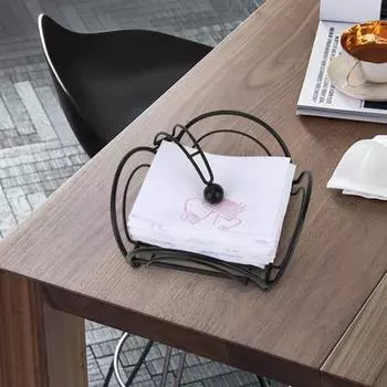 Чехол для салфеток Прочная несущая способность Без перфорации Устойчивая к давлению Устойчивая основа Плавное извлечение Экономия места Выдолбленный органайзер для салфеток Поставка в спальню чёрный