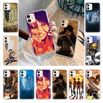 Чехол для Samsung A04 A14 A23 A34 A54 M23 M33 M52 M53 Realme 10 9 C30S C35 C55 VIVO Y02S Y21 Y51 X80 Pro Прозрачный чехол WI54 Аниме Атака титанов Infinix Hot 10S верблюд