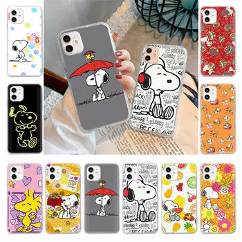 Чехол для Samsung A04 A14 A23 A34 A54 M23 M33 M52 M53 Realme 10 9 C30S C35 C55 VIVO Y02S Y21 Y51 X80 Pro Прозрачный чехол NI37 Снупи мультфильм Samsung M52 5G бездна