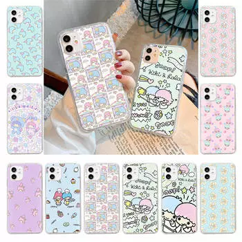 Чехол для Samsung A04 A14 A23 A34 A54 M23 M33 M52 M53 Realme 10 9 C30S C35 C55 VIVO Y02S Y21 Y51 X80 Pro Прозрачный чехол LI29 Little Twin Stars Tecno Camon 19 pro индиго