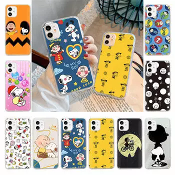 Чехол для Samsung A04 A14 A23 A34 A54 M23 M33 M52 M53 Realme 10 9 C30S C35 C55 VIVO Y02S Y21 Y51 X80 Pro Прозрачный чехол NI39 Snoopy Peanuts Tecno Pova 4 индиго