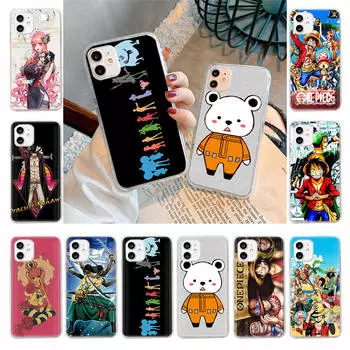Чехол для Samsung A04 A14 A23 A34 A54 M23 M33 M52 M53 Realme 10 9 C30S C35 C55 VIVO Y02S Y21 Y51 X80 Pro Прозрачный чехол WI49 One Piece Anime VIVO Y51A 2021 эбеновый