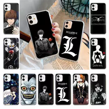 Чехол для Samsung A04 A14 A23 A34 A54 M23 M33 M52 M53 Realme 10 9 C30S C35 C55 VIVO Y02S Y21 Y51 X80 Pro Прозрачный чехол WI87 Death Note Anime Samsung M52 5G индиго