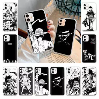 Чехол для Samsung A04 A14 A23 A34 A54 M23 M33 M52 M53 Realme 10 9 C30S C35 C55 VIVO Y02S Y21 Y51 X80 Pro Прозрачный чехол WI47 One Piece Comic VIVO Y30 серый