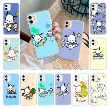 Чехол для Samsung A04 A14 A23 A34 A54 M23 M33 M52 M53 Realme 10 9 C30S C35 C55 VIVO Y02S Y21 Y51 X80 Pro Прозрачный чехол LI18 Pochacco Samsung A23 5G арлекин